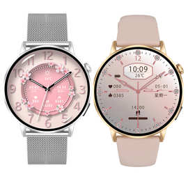 新款超薄女性智能手表血糖血氧心率血压监测AI运动手表防水手电筒