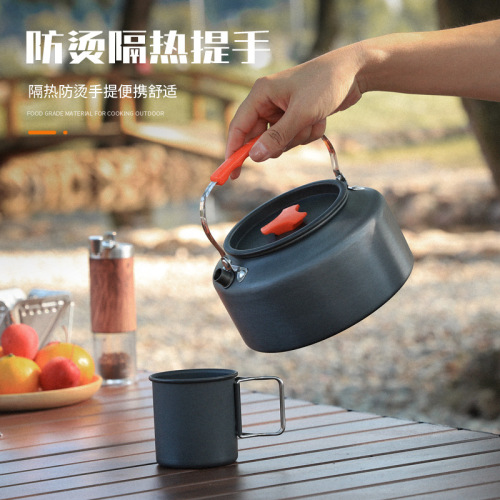 Outdoor coffee pot, large capacity, mountaineering, fishing, kettle, camping cooker, mini kettle, portable 2.0/2.5L