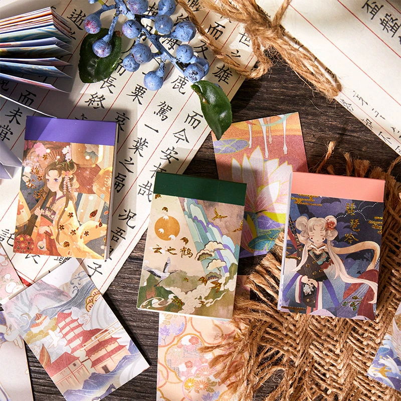 Shaoguang Пьяная серия Легкие антикварные наклейки с фасолью Цветок и птица Серия Инь Креативный справочник в национальном стиле Материал Декоративные наклейки