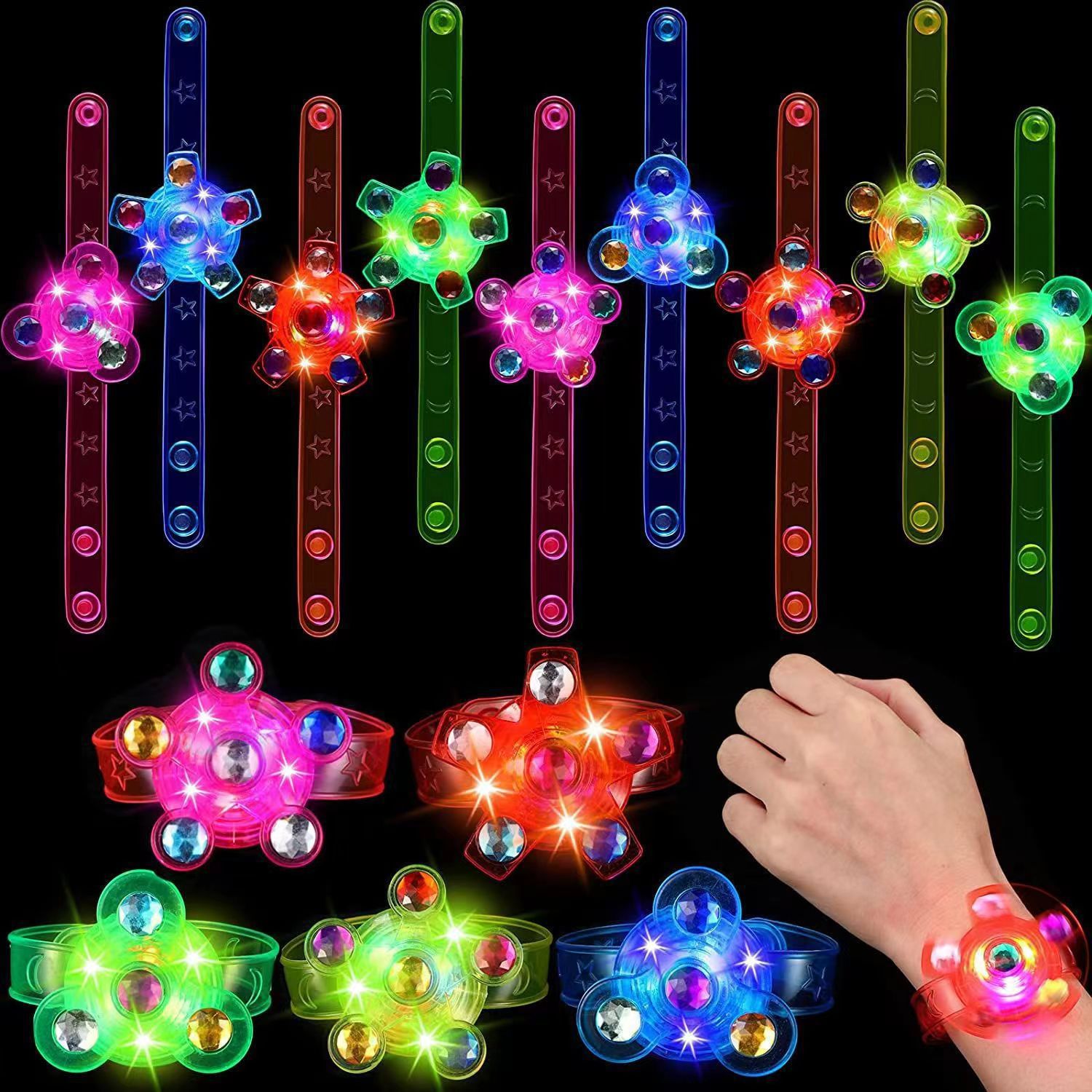 creative flashing rotating spinning top