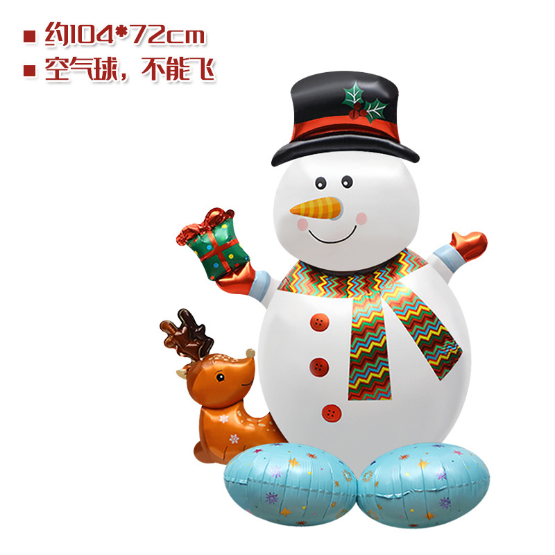 Ventana de Navidad accesorios de decoración de juguete globo 4D de pie de Navidad Viejo hombre Reno árbol de Navidad Super gran globo