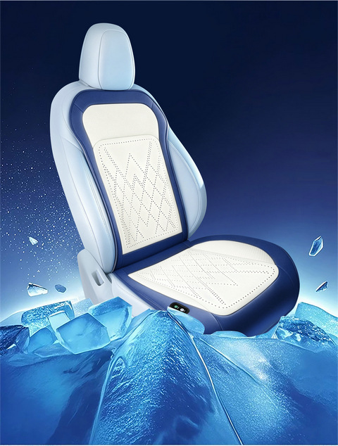 Summer Car Ventilation Seat Cushion Cooling Seat Pad Summer Cool Breeze Breathable Heat Dissipation Cooling Pad Single Seat with Backrest