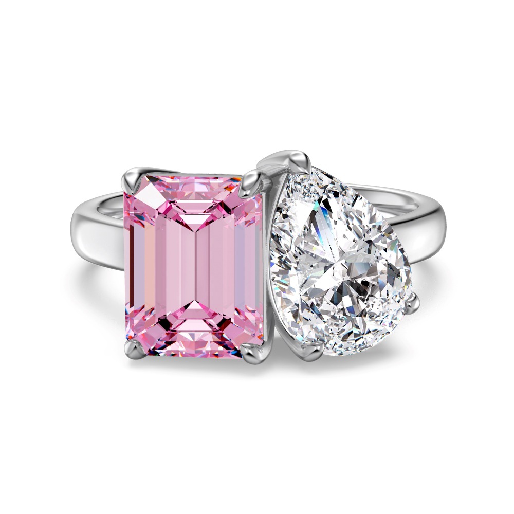 백금 각설탕 핑크 다이아몬드 DY121358-S-W-PW#6