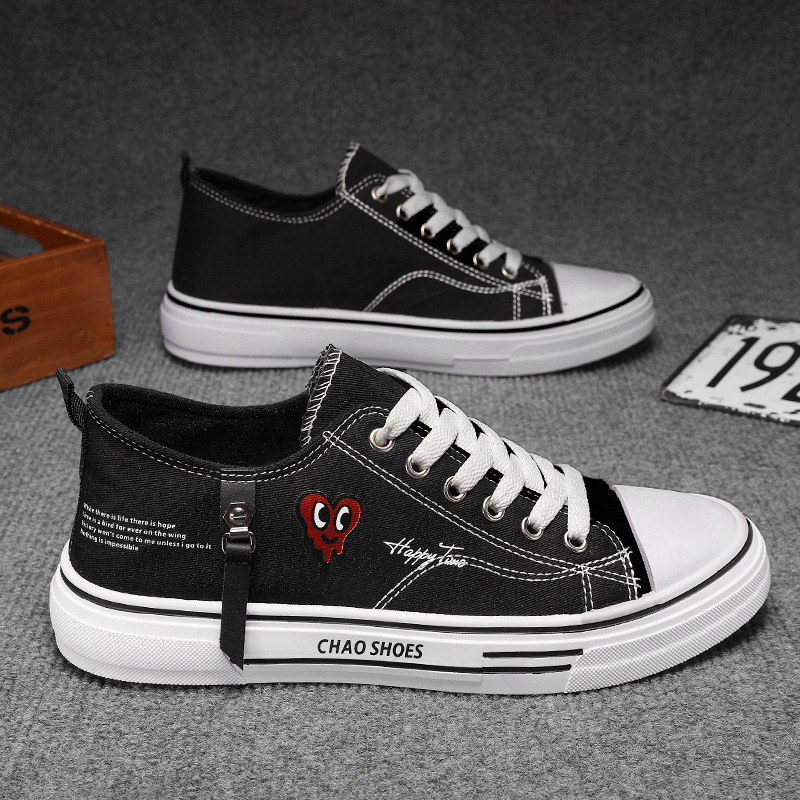 2024 verano nuevo lienzo de graffiti deportivo ocio transpirable tendencia versátil zapatos de skate para hombres