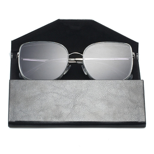 圆形便携收纳折叠眼镜盒 软包折叠三角眼镜盒 高档磁吸眼镜袋