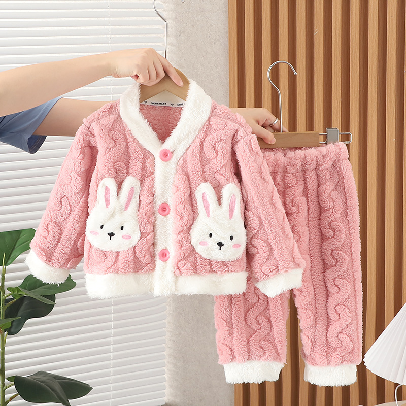 Shu velvet pajama set rabbit pink