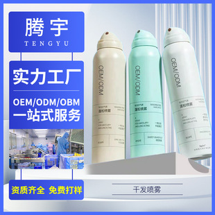 Customized Dry Hair Spray Oem Processing Hair No-Wash Oem Air Refreshing Oil Removal Fluffy Styling Spray