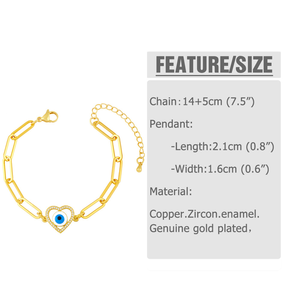 simple zircon bracelet exaggerated personality demon eye bracelet
