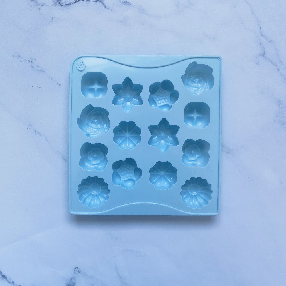 14 flores 60 molde de silicona pastel helado pudín molde de postre jabón utensilios