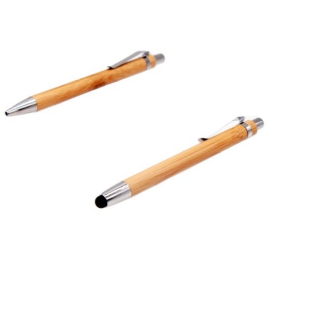2 piezas pluma de bambú en stock toque de bambú disposición pluma de bambú + caja de regalo de cartón pluma de bambú
