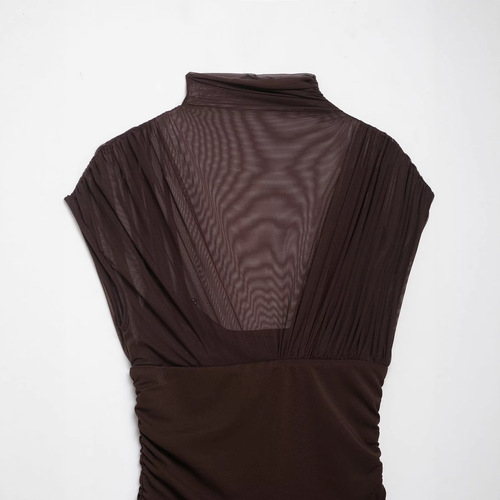 Z European and American Style New Arrival Wholesale Fashionable Elegant Women's Silk Mesh Spliced Dress 4772252