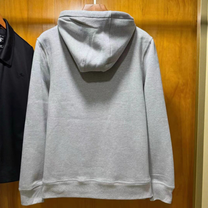 内里双层布加厚方框B绣花男士连帽开衫拉链卫衣men hoody|undefined