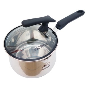 Aishida milk pot 304 stainless steel double bottom thickened diversion nozzle milk pot 16cm/NS16L1Q baby milk soup pot