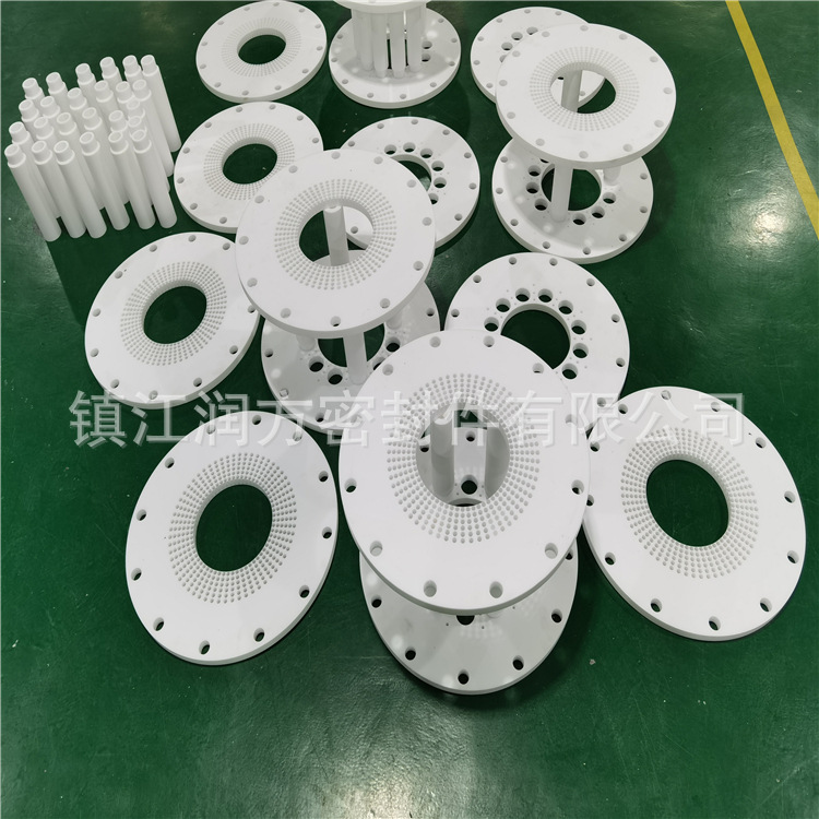 供应聚四氟乙烯PTFE筛板塔盘填料不锈钢平板式筛孔塔盘填料