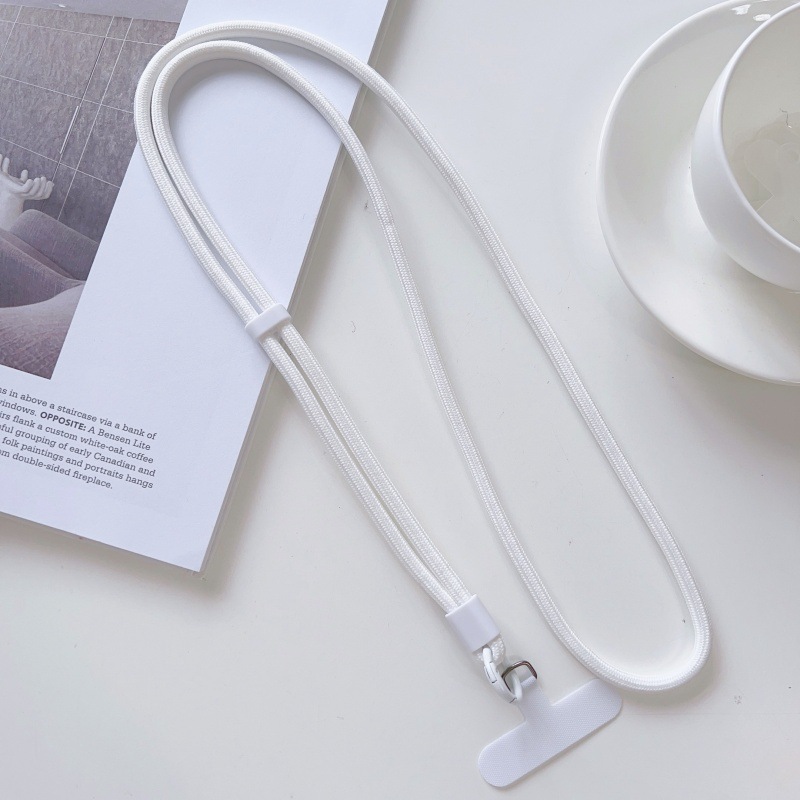 Cerradura ajustable, color sólido, cordón para teléfono móvil, mensajero, cuello colgante, cuerda de nailon de doble uso, tejido fuerte, duradero, anti-pérdida y anti-caída