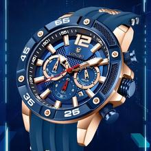 LONGBO正品多功能运动男士手表跨境爆款日历夜光防水硅胶带石英表