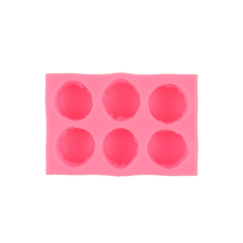 Nuevo 6-piece 3D macaron molde DIY jabón hecho a mano molde de comida de arcilla de silicona molde de hamburguesa