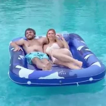 Новый надувной водный плавучий ряд из ПВХ с отверстием для подушки, утолщенная одинарная и двойная плавучая кровать для взрослых, водные игрушки