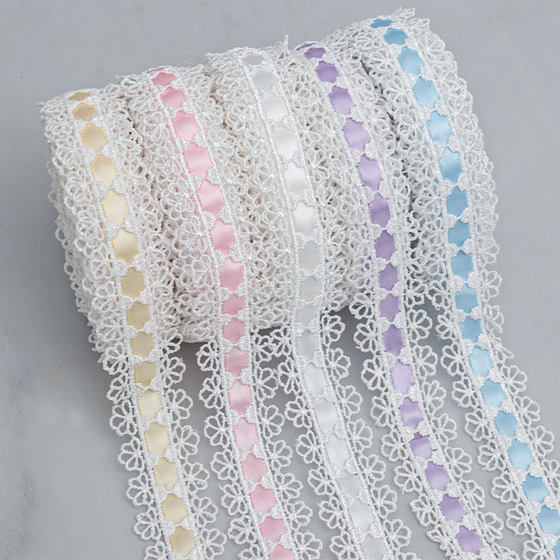 2.8cm Wide Wear Ribbon Water Soluble Lace Handmade DIY Underwear Garment Accessories Lace Lace Decorative Material
