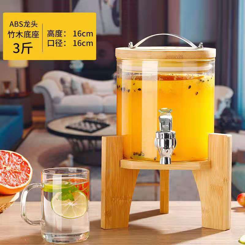 Hervidor frío de gran capacidad, hervidor de agua frío con grifo, hervidor de limón, jugo, bebida de cola, contenedor de barril, botella de vidrio de vino empapado