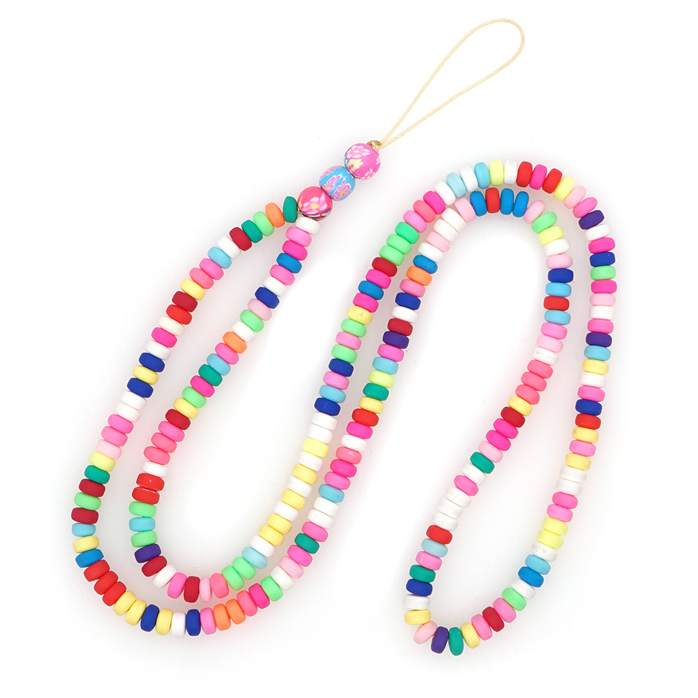 Bohemian Colored Soft Ceramic Abacus Beads Mobile Phone Chain display picture 6