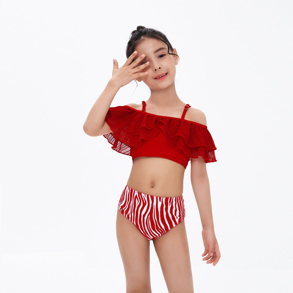 Милый детский раздельный купальник для подростков, AliExpress, 2-3-5-6-8-10 лет