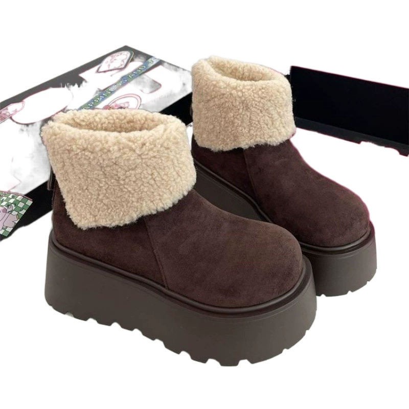 Демисезонные утепляющие ботинки на платформе, высота обуви, обувь