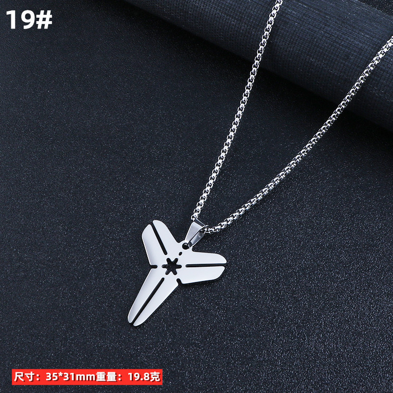 Hombres collar de titanio joyería acero aleación personalizada colgante ins hip hop calle suéter largo cadena accesorios colgantes