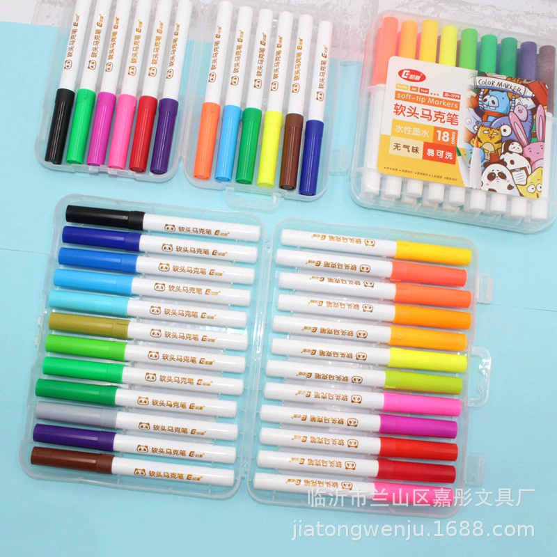 Soft art liner, marker, set, watercolour, crayons odorless