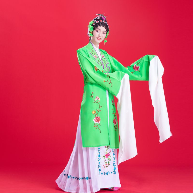 花ダン演劇衣装、京劇練習服、水袖、越劇、黄梅劇、女性用ミス演劇衣装、新しいスタイル|undefined