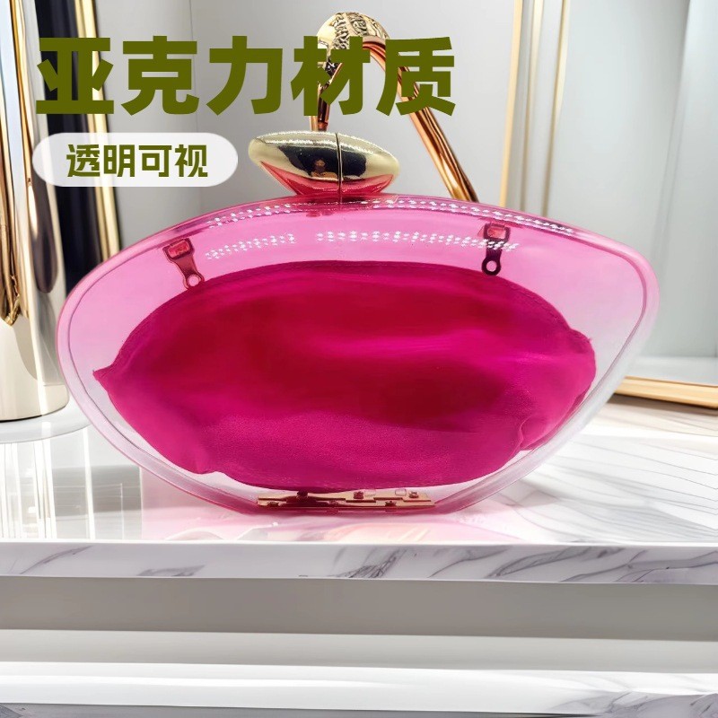 Transfronterizo nuevo acrílico transparente bolsa de cena de damas fiesta bolsa de mano de moda simple bolsa de cena de lujo