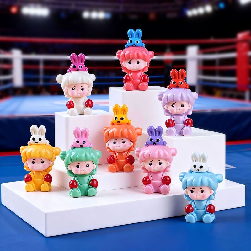 New boxer resin adorable small ornaments tide play DIY keychain refrigerator net red blind box accessories wholesale