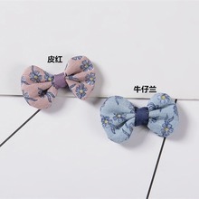 韩国diy手工服装发饰头饰辅料布艺蝴蝶结造型配件批发 小花结