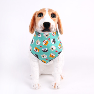 Cross-Border Cute Style Pet Saliva Towel, Cat Plaid Bib, Christmas Accessories, Small Size Dogs Dog Triangle Towel