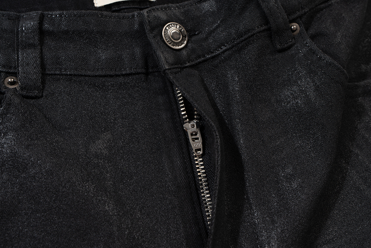 Männerkleeder High Street gewäsch locker wäit Been Mikro-Ausgeklappt Akkumulatioun Erosiounsschued Beschichtung gewachst Jeans_voghion.com