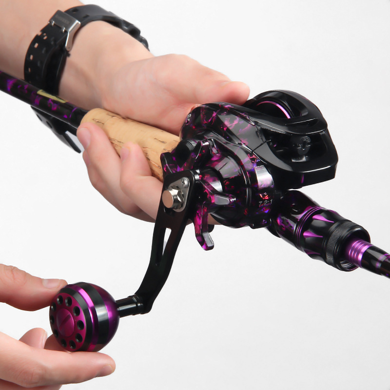 Haodun rueda de gota de agua modificado metal sola manivela rueda de tambor solo Rocker brazo de pesca Bola de agarre esférica 36,6G transfronterizo nuevo producto