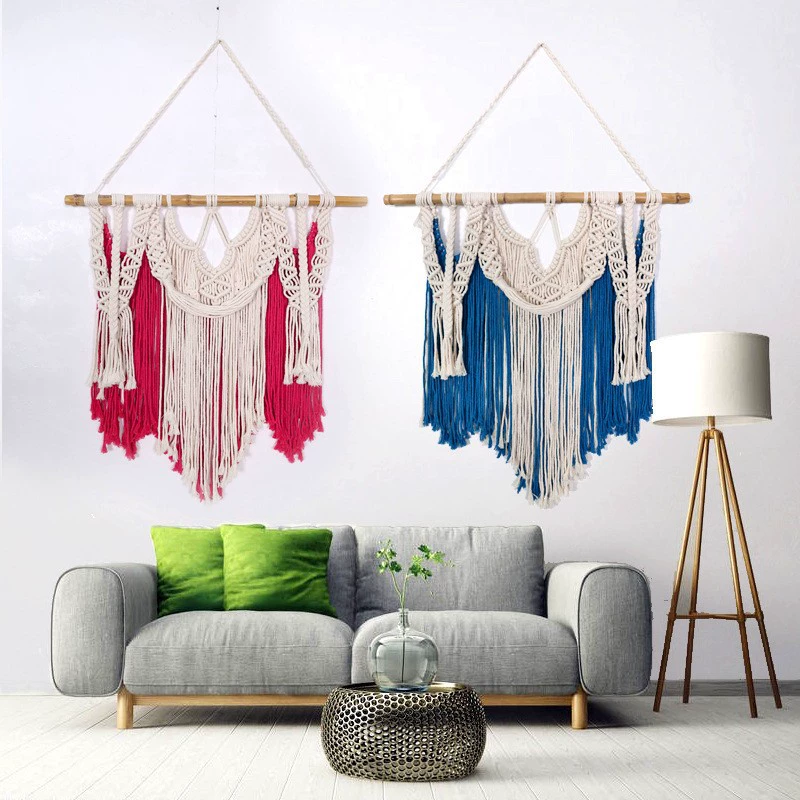 Богемный тканый вручную гобелен Хлопковый декоративный гобелен Декоративный гобелен для спальни дома через границу