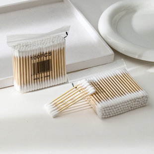 100 multi-functional household double-headed cotton swab cotton swab disposable ear cotton swab makeup clean cotton ball cotton