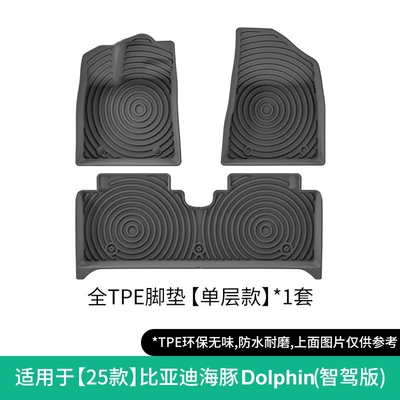 Universal Foot Pad of Byd Dolphin Car - 25-byd-dolphin-single-layer-floor-mats-smart-driving-version
