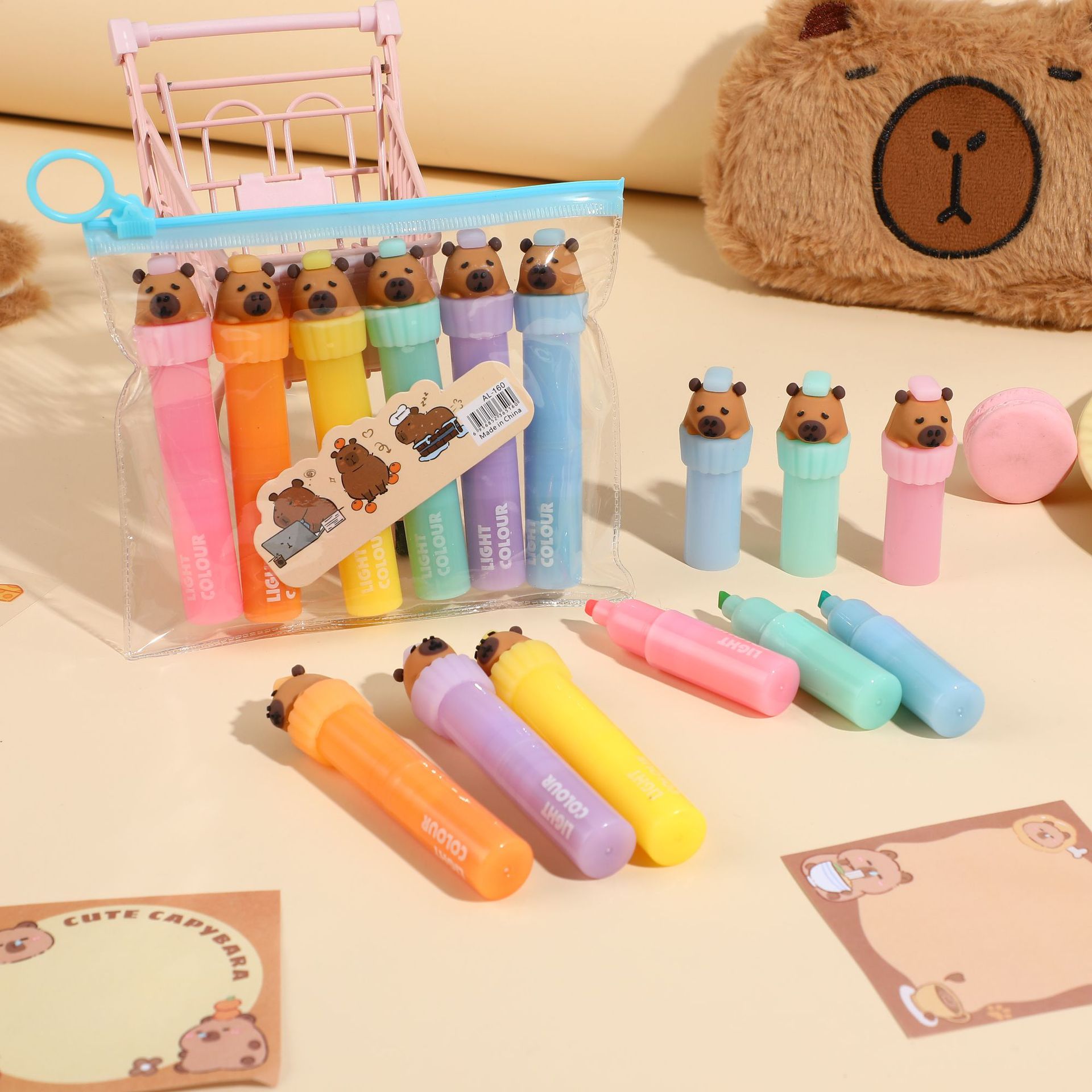 6 Marcadores de Unicornio de Sanrio, Lindos Marcadores de Dibujos Animados para Estudiantes, Juego de Marcadores para Resaltar Puntos Clave