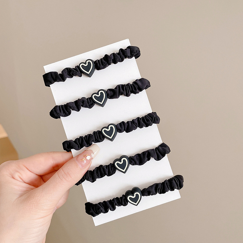 2024 nuevo anillo de cabello de oso para mujeres simple y versátil cuerdas de cabello de alta elasticidad no lesionan cuerdas de cabello de cola de caballo adornamiento para el cabello