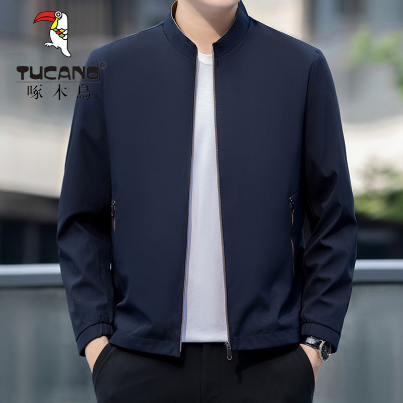 Woodpecker Jacket Men's Autum New Casual Men's Coat Jacket Men's Spring and Autum Thick Middle-Aged Men's Tops