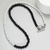 Men's accessory stainless steel from pearl, universal fashionable necklace for beloved hip-hop style, European style