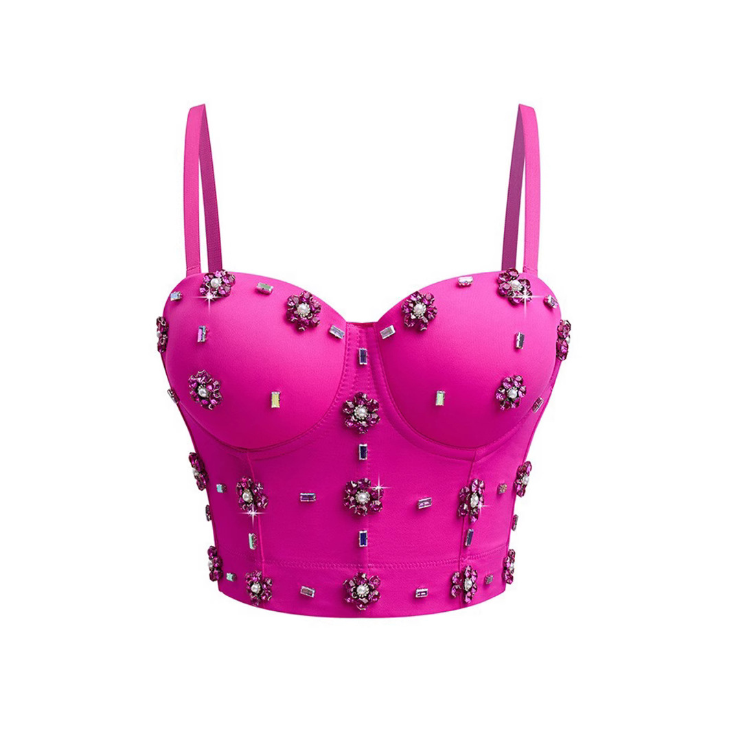 Luqiu Guo Suspender Intimates Outer Wear 2025 New Performance Clothing Handmade Hot Diamond Fishbone Vest Small Dress Db1751