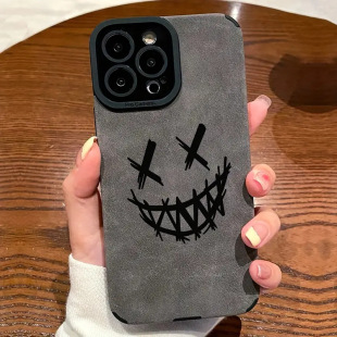 Suitable for suede grimace iPhone12/13promax apple 14 phone case xr full edge xsmax stripes