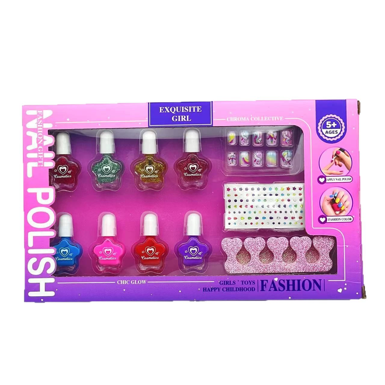 Nail polish for makeup, set for princess, (Cross-border trading)