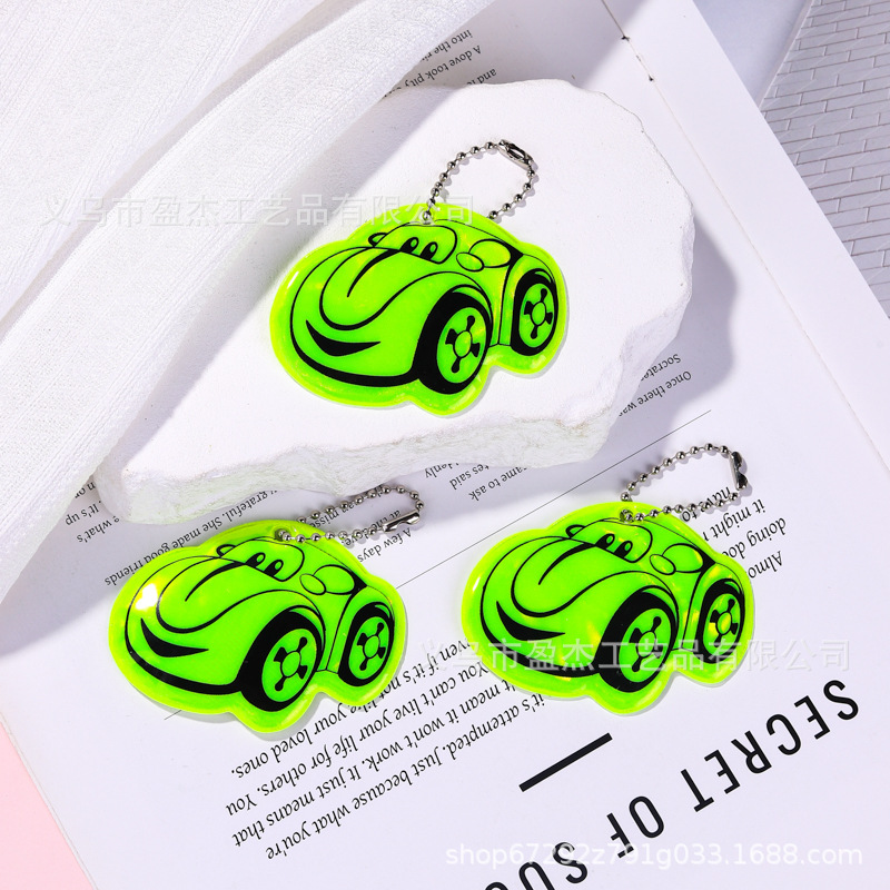 Factoria directa de colgantes de automóviles reflectantes de PVC de advertencia de noche