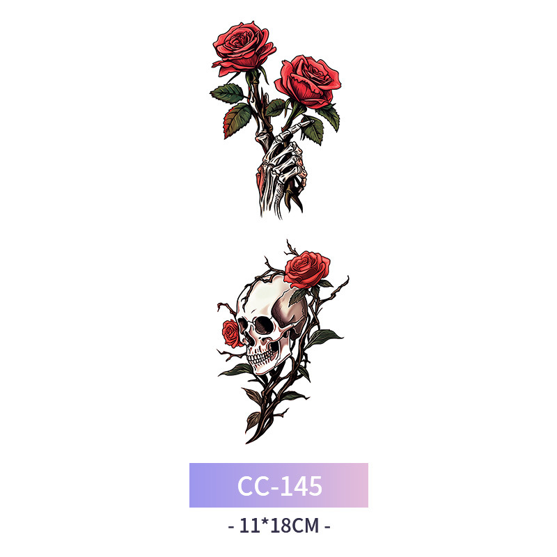 Transfronterizo en stock al por mayor de halloween colorido mariposa tatuaje pegatinas simulación sangrienta cicatriz pegatinas divertidas pegatinas impermeables