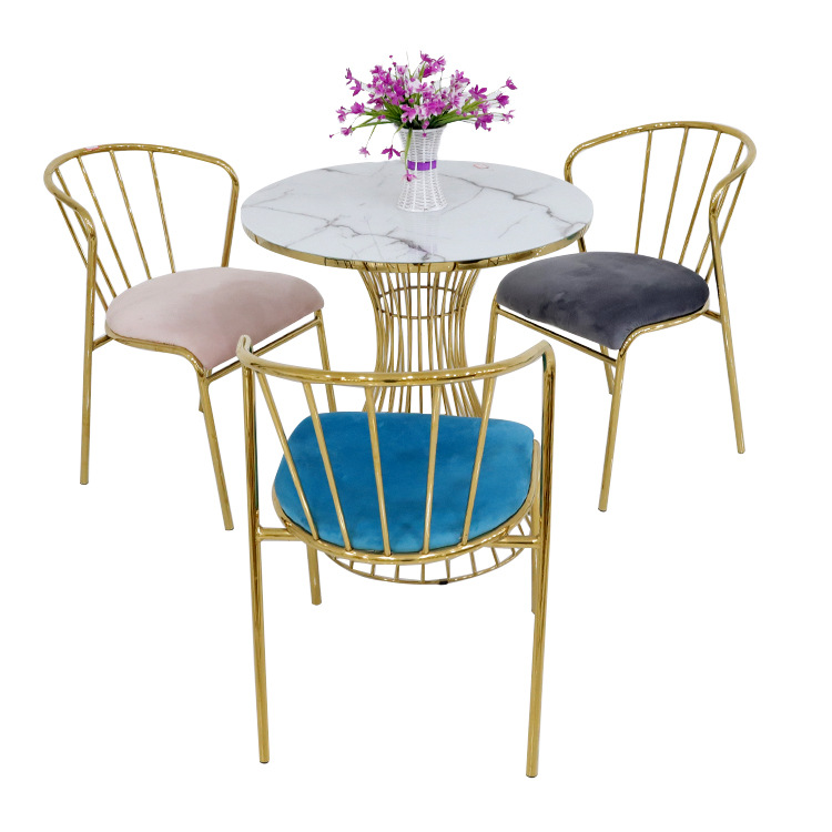 Silla de comedor de terciopelo silla de comedor italiana de comercio exterior silla moderna silla simple silla de mesa de comedor de lujo