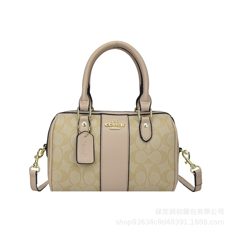 Koujia New Boston Pillow Bag Retro Monogram Large Capacity Versatile Fashion Handbag Shoulder Crossbody Bag - Thumbnail 7